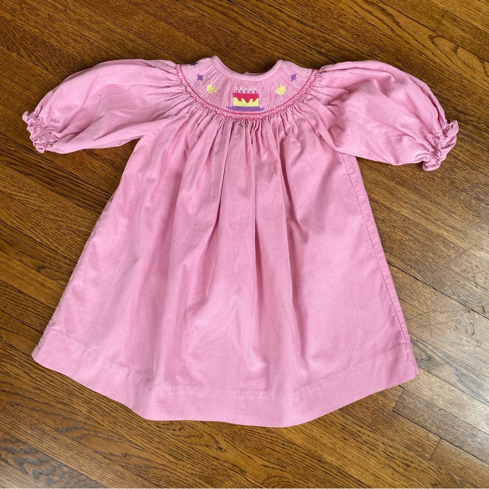 Smocked Pink 24 Months/2T Birthday Dress